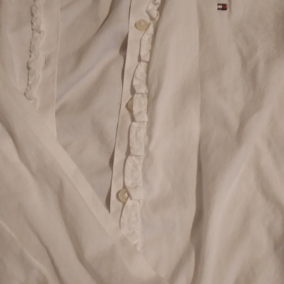 Button Down Ruffle Blouse - Picture 3 of 4